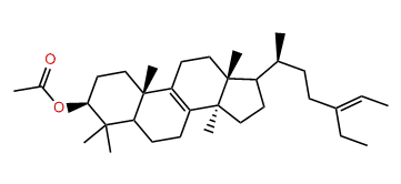 24-Ethyl-31-nor-8,25-lanostadienol acetate